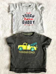CARTERS Boys Size 3 Months Short Sleeve Bundle Set of 2 Graphic Shirts - Picture 1 of 9
