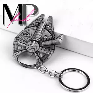 Star Wars Bottle Opener Keychain Accessory Beer Bar Silver MILLENNIUM FALCON - Picture 1 of 8