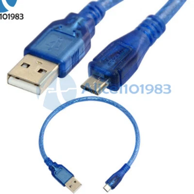 25cm USB 2.0 Standard A Male to Micro USB 5 pin Male Data Charge Cable - Image 1 of 4