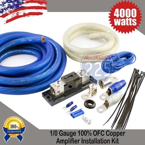 0 GAUGE AWG 100% OFC COPPER POWER AMP KIT AMPLIFIER WIRING INSTALL 4000 WATTS US - Picture 1 of 13