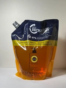 L'Occitane Shea Hands & Body Verbena Liquid Soap 33.8oz refill 1000ml New SEALED - Picture 1 of 3