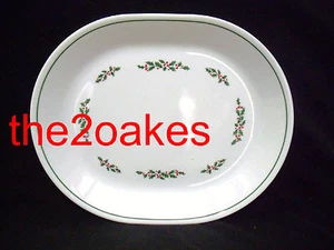 Corelle Holly Days Serving Meat Platter Black Vein Christmas - Picture 1 of 1