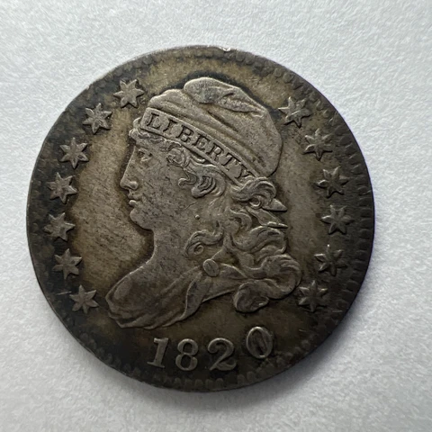 1820 10C Small 0 JR-2 Capped Bust Dime Sharp Details Cover
