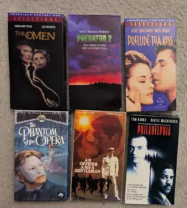Lot 6 VHS tapes Omen, Predator 2, Prelude to a Kiss, Phantom, Officer Gentleman+ - Picture 1 of 15