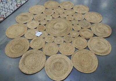 Alfombra NATURAL 10' X 10' Roscas Sueltas Redondas, Precio Reducido 1172620469 NF363A-10R Foto 1 de 4