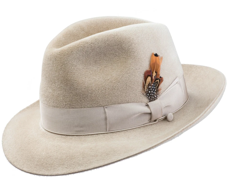 SELENTINO GALAXY GENUINO TERCIOPELO PIEL FIELTRO FEDORA VESTIDO SOMBRERO TODOS LOS COLORES 6 1/2 - 8 Foto 1 de 4