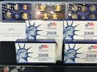 Lot de 4 ENSEMBLES 2008 US COMME NEUF ensembles d'épreuves avec boîtes et COA