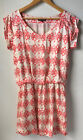 Collective Clothing Womens Cream And Red Shirt Dress Size M 100% Silk  N2