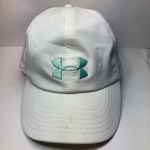 Women’s Under Armour White/Teal Logo Adjustable Running Cycling Activewear Hat - Picture 1 of 10