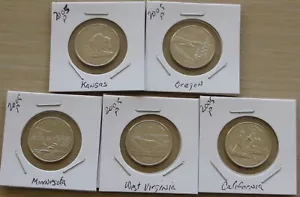5 US State Quarters (L614P11-15) 5-2005p, Uncirculated Quarters see list - Picture 1 of 4