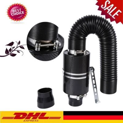 3" CARBON AIRBOX SPORT LUFTFILTER COLD AIR INTAKE UNIVERSAL FÜR FAHRZEUGE MK TOP - Bild 1 von 4