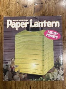 New Red Japanese Style Battery Powered Rectangle Paper Lantern 5”x5”x5” - Picture 1 of 6