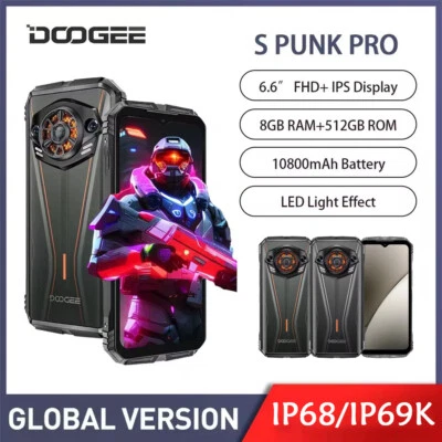 DOOGEE S Punk Pro LED Light Effect Outdoor 4G Phone 20GB+512GB 10800mAh 50MP 33W - Image 1 of 4