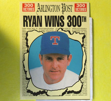 NOLAN RYAN  1990  PITCHES 300th. WIN  #nno Texas Rangers