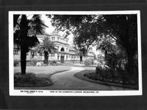 F0802 Australia V Exhibition Building Gardens Melbourne Rose RPPC vintage postca - Picture 1 of 2
