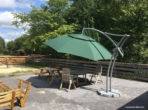 Sonnenschirm 4m Ampelschirm inkl. Ständer, Platten von Lukip - Grün - MIT VIDEO* - Bild 1 von 12