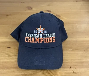 Houston Astros Cap American League 2021 Champions Baseball Adjustable Hat  - Picture 1 of 4