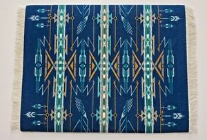 Pendleton Mouse Tappeto Blu Pueblo Nativi Americani Star Watcher Pawnee 7.125X10.25 - Foto 1 di 6