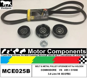 HOLDEN COMMODORE VS METAL PULLEY UPGRADE KIT for 3.8L V6 ECOTEC 4/1995 > 5/1996 - Picture 1 of 4