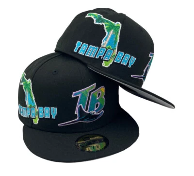New Era Tampa Bay Rays StateView black Cooperstown 59Fifty Fitted  Cap - Image 1 of 4