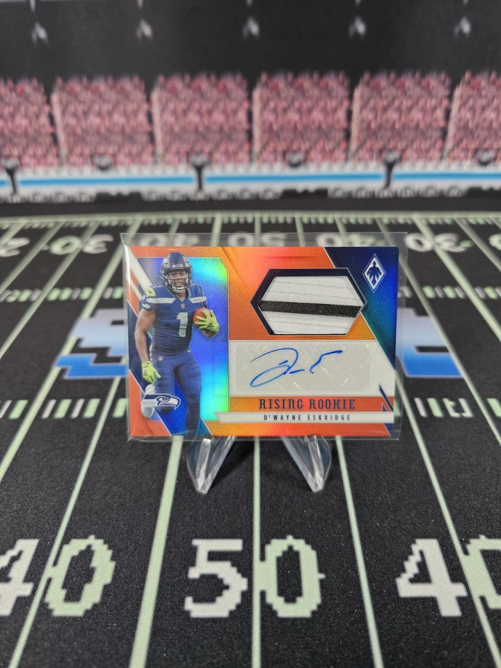 2021 Phoenix Dwayne Eskridge "Rising Rookie" -Orange- RPA #/99 Seattle Seahawks - Image 1 of 2