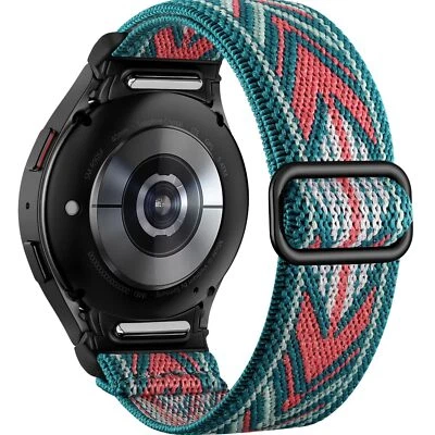 Correa elástica de tela de nailon para reloj Samsung Galaxy 7 6 5 4 clásico 40/44 mm Foto 1 de 4