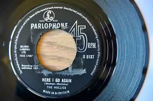 THE HOLLIES HERE I GO AGAIN 7" PARLOPHONE (1964) EX POP GT BRITAIN JUKEBOX - Picture 1 of 3