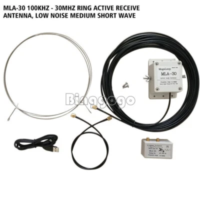 MLA-30+ (plus) 0.5-30MHz Ring Active Receive Antenna Wave SDR Loop Radio Antenna - Bild 1 von 4