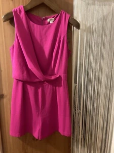 Miss Selfridge Playsuit Size 10 Fuschia - Picture 1 of 4