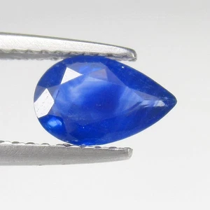 Zaffiro blu reale lucentezza superiore naturale 0,98 ct bellissimo taglio pera, SriLanka-2303 - Foto 1 di 2