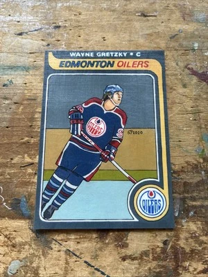 Hockey Art Card Print of Wayne Gretzky, 1979 Rookie Card. - Image 1 of 2