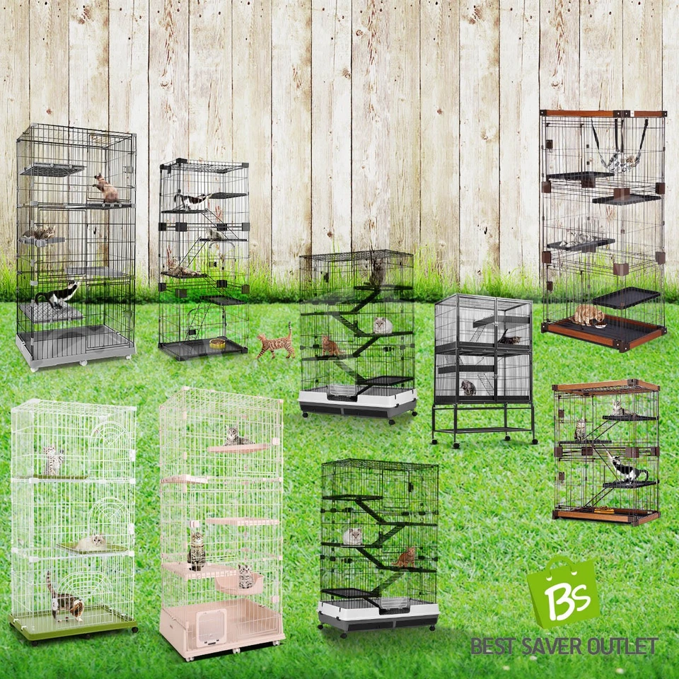 Rabbit Hutch Pet Cage Bunny Cat Hamster Guinea Pig Ferret Chinchilla House - image 1 of 1