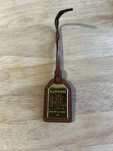 Lauren Ralph Lauren goldfarben Metall geprägtes Logo Handtasche Taschenanhänger Schlüsselanhänger - Bild 1 von 8