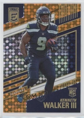 2022 Panini Donruss Elite Rookies Orange /49 Kenneth Walker III #110 Rookie RC - Image 1 of 2