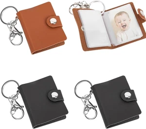 4 Stück Mini-Fotoalbum Schlüsselanhänger, 2 Zoll Taschen Foto Album Mit Karabine - Bild 1 von 7