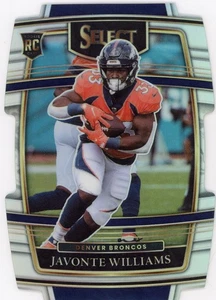 🏈 Javonte Williams 2021 Panini Select Football Silver Prizm Die-Cut RC #57 - Picture 1 of 2