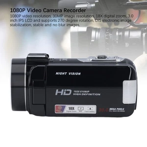 Video Camera Camcorder Digital Camera Recorder Full HD 1080P 30 MP 3.0 Inch 270° - Picture 1 of 30