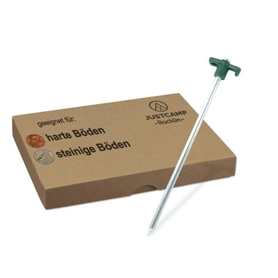 Zeltheringe JUSTCAMP Rocklin Heringe stabil Zelt Erdnägel Zeltnägel Zelthering