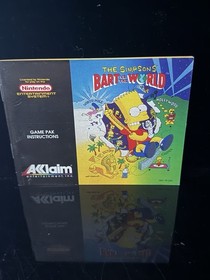 NES Nintendo Simpsons Bart vs The World Original Instruction Manual Authentic