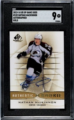 2013-14 UD SP Game Used Authentic Rookie Nathan Mackinnon Auto #152 - SGC 9 - Image 1 of 4