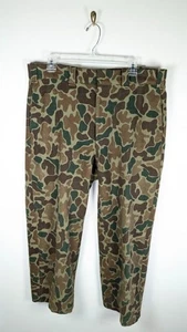Woolrich Frog Camo Pants Size 36x25 Hemmed Wool Camouflage Hunting Made in USA - Picture 1 of 10