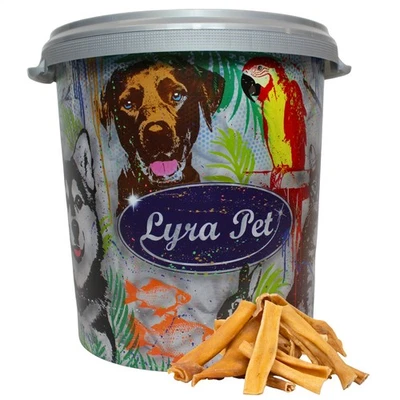 5 kg Rinderkopfhaut hell Kauartikel Hunde Rind Snack Lyra Pet® in 30 L Tonne - Bild 1 von 4