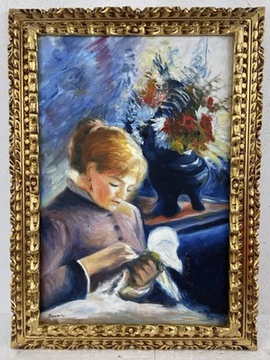 Pierre-Auguste Renoir óleo sobre lienzo (hecho a mano) firmado y estampado enmarcado Foto 1 de 4
