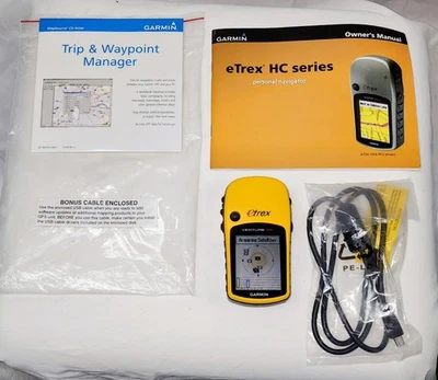 GARMIN eTrex Venture HC Yellow Handheld Satellite GPS Navigation - Image 1 of 4