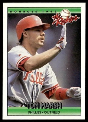 1992 Donruss The Rookies Tom Marsh Rookie Philadelphia Phillies #66 - Image 1 of 2