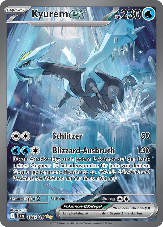 Pokemon Schwarze Blitze Kyurem ex SIR 165/086 Near Mint deutsch - Bild 1 von 1