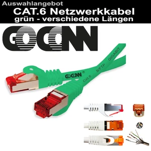 GoConn CAT6 Patchkabel RJ45 Farbe grün 25cm 50cm 1m 1.5m 2m 3m 5m 7.5m 10m 15m 2 - Photo 1/31