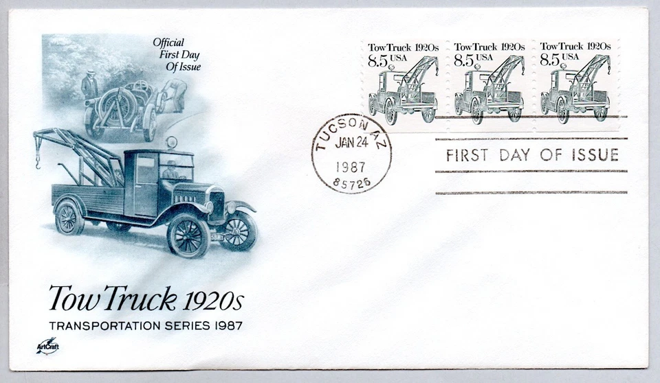 #2129 TOY TRUCK TRANSPORTATION SERIES STAMP FIRST DAY OF ISSUE, ARTCRAFT FDC - Image 1 of 1
