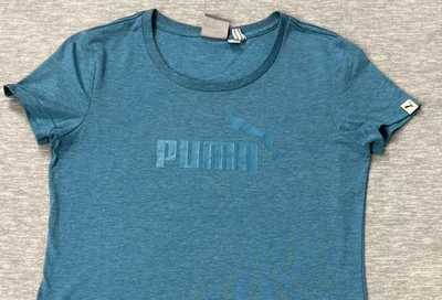 Camiseta deportiva Puma para mujer XS azul logotipo gráfico manga corta cuello redondo Foto 1 de 4