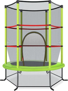 Trampolino Elastico Bambino in Acciaio, Tappeto Elastico Bambini Da Esterno E Da - Foto 1 di 12